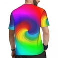 thumbnail image 3 of T Shirt For Men Rainbow Swirl Art Sportswear Colorful Tie Dye Harajuku Men Awesome Tshirt Summer Sho, 3 of 7