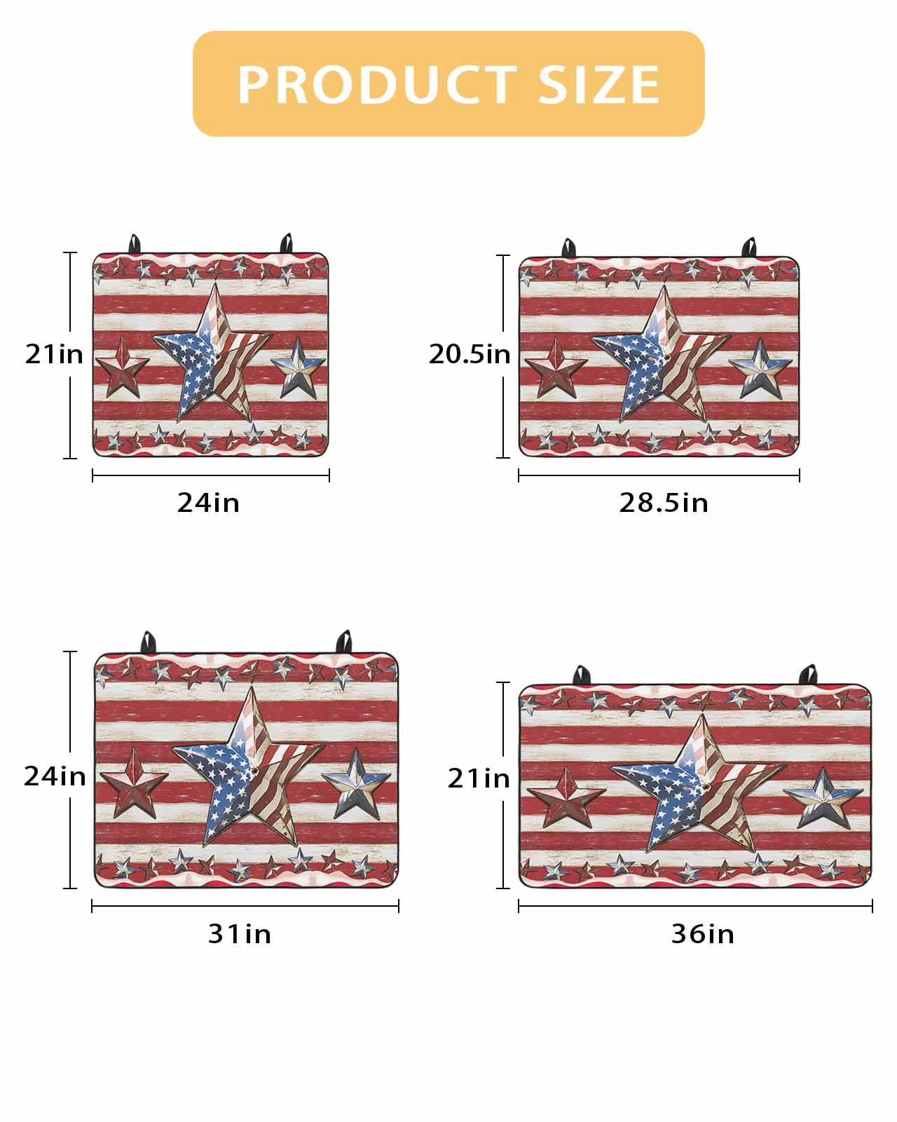 nqOlkjepod Large Induction Cooktop Protector Mat 24"x21", 4th of July Stove Top Covers for Electric Stove, Independence Day Patriotic Star Decorative Stove Burner Cover Mats, Glass Top Stove Cover