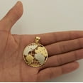 thumbnail image 3 of 10K Yellow Gold Two Toned World Map Globe Charm Pendant (1.90" x 1.35"), 3 of 3