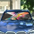 thumbnail image 4 of Yayeee Car Windshield Sun Shade Universal Fit Front Visor Protector, Colorful Black, 4 of 8