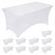 thumbnail image 1 of Mantel Fixwal, funda de mesa de spandex de 6 pies, paquete de 10 unidades, color blanco, 1 of 7