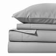 thumbnail image 2 of Superior 1000 Thread Count 4-Piece Solid Cotton Blend Deep Pocket Sheet Set, California King, Light Grey, 2 of 5