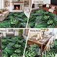 thumbnail image 5 of Green Tropical Botanical Area Rugs 5'x8', Washable Small Throw Rugs for Classroom Bedroom, Summer Monstera Palm Leaves Black Indoor Outdoor Rug Non-Slip Low Pile Carpet Runner Reversible Floor Mats, 5 of 8