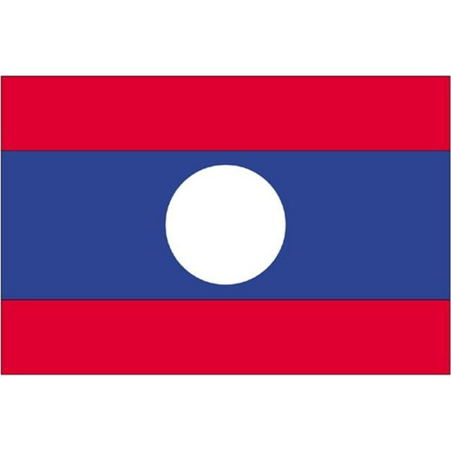 Annin Flagmakers 194597 Drapeau Nyl-Glo Laos 5 Pi. X 8 Pi.