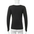 thumbnail image 5 of Sinleey Kids Girls Fleece Thermal Underwear Tops Crew Neck Long Sleeve Base Layer Tops Undershirt Type B Black XXL, 5 of 8