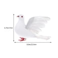 thumbnail image 2 of OUNONA 2pcs Foam Artificial Pigeons Fake Doves Wedding Ornaments Decoration, 2 of 8