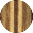 thumbnail image 1 of Ahgly Company Indoor Round Abstract Brown Contemporary Area Rugs, 6' Round, 1 of 4