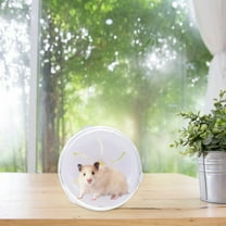 LULULION 1Pc Small Animal Exercise Wheel White Plastic for Hamsters Gerbils Chinchillas