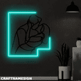 thumbnail image 3 of Craftnamesign Couple Kissing Neon Decal, Couple Room Wall Art, Bedroom Wall Decor, 3 of 5
