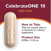 Celebrate Vitamins CelebrateONE Once Daily Bariatric Multivitamin with Iron Capsules, 18 mg of Iron, 90 Count