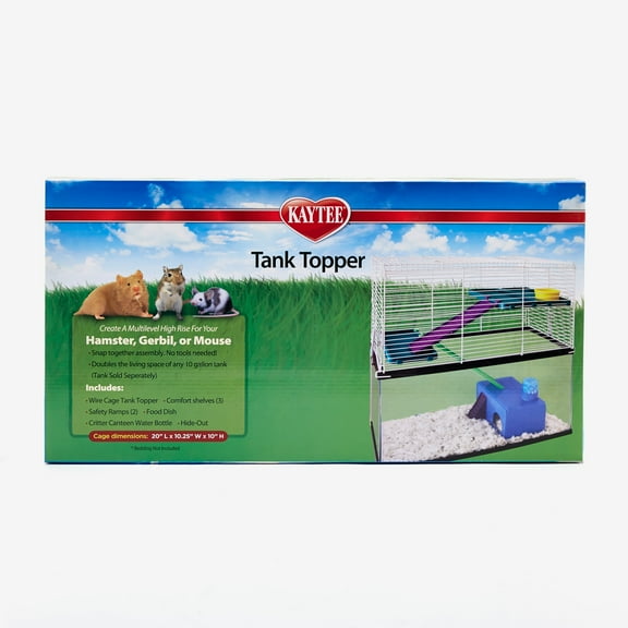Kaytee 10 Gallon Aquarium Tank Topper Add On Habitat for Pet Gerbils, Hamsters or Mice