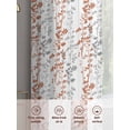 thumbnail image 6 of Orange Grey Botanical Sheer Curtains 84 Inch Length 2 Panels Set, Spring Floral Summer Farmhouse Voile Window Treatment Rod Pocket Curtains Sheers Drapes for Bedroom/Living Room/Kitchen 52"x84"x2, 6 of 7