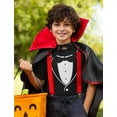 thumbnail image 2 of Tstars Printed Tuxedo Shirt with Bow Tie for Boys Toddler Infant Kids Tshirts, 2T Black, 2 of 5