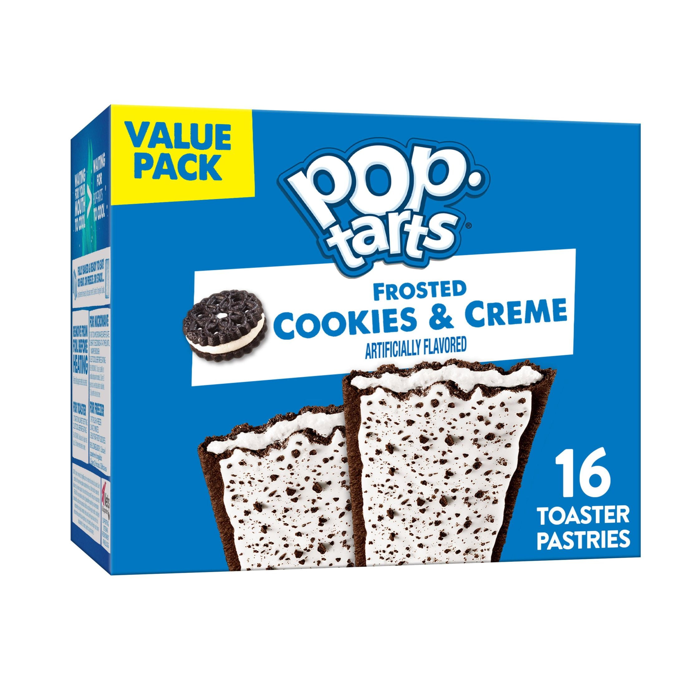Pop-Tarts Frosted Cookies and Creme Breakfast Toaster Pastries, 27 oz, 16 Count