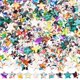 thumbnail image 1 of 1 caja de 200 cuentas espaciadoras de estrellas de 10 colores con temática oceánica, turquesa, mezcla de colores, teñidas, celestiales, sueltas, con forma de estrella., 1 of 5