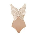 thumbnail image 3 of Aayomet Woman Swimsuit One Shoulder Swimsuits Slimming Mesh Swimwear,Beige L, 3 of 5