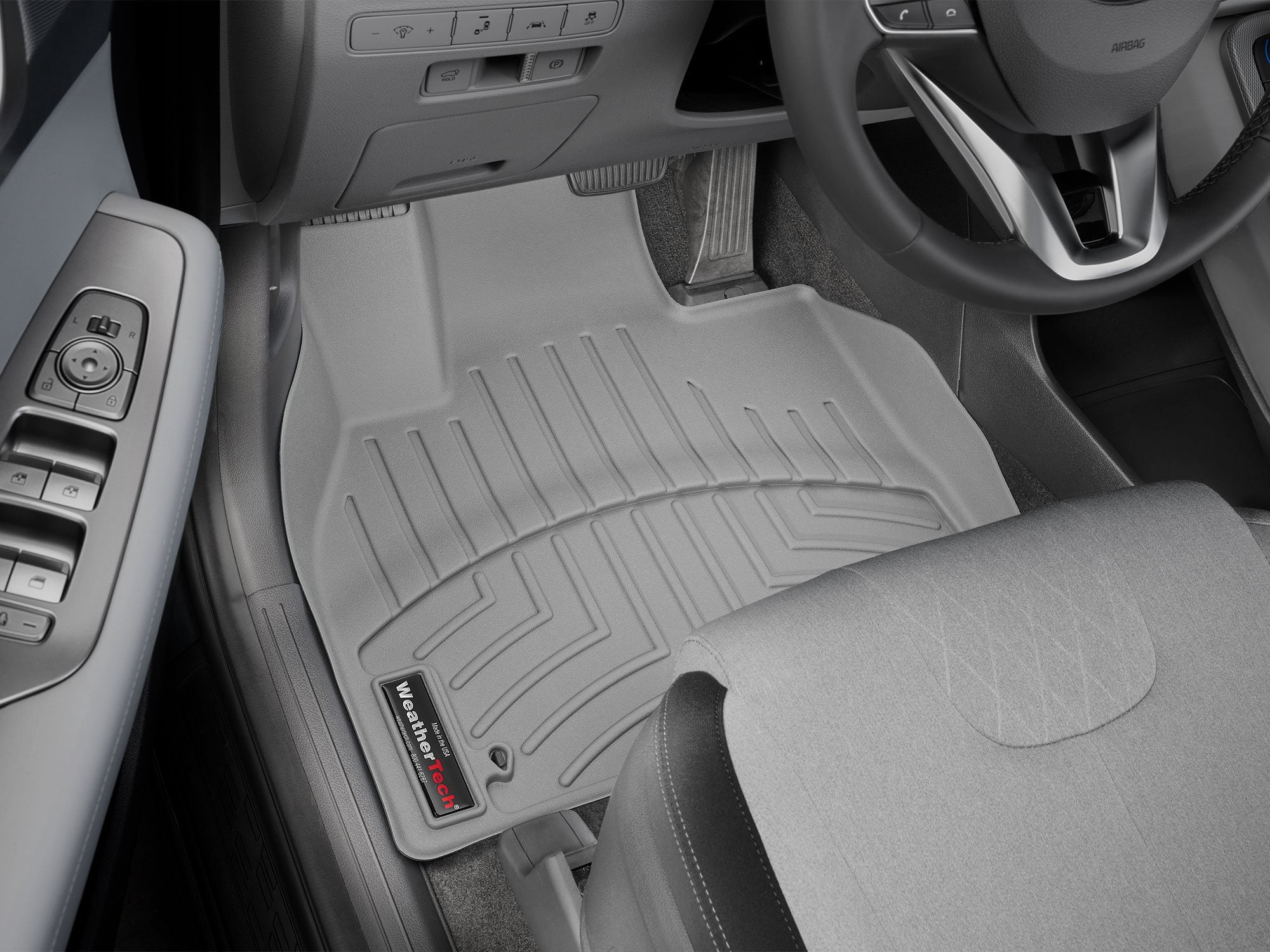 WeatherTech Custom Fit FloorLiners compatible with 2020-2025 Hyundai Palisade - 1st Row (Driver & Passenger), Grey