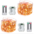thumbnail image 1 of [2 juegos] Cadena de luces de 10M 100LED Decoración romántica para árbol de Navidad/Boda/Fiesta/Vacaciones/Cumpleaños/Jardín/Patio/Césped Funciona con pilas (Amarillo cálido) ER, 1 of 5
