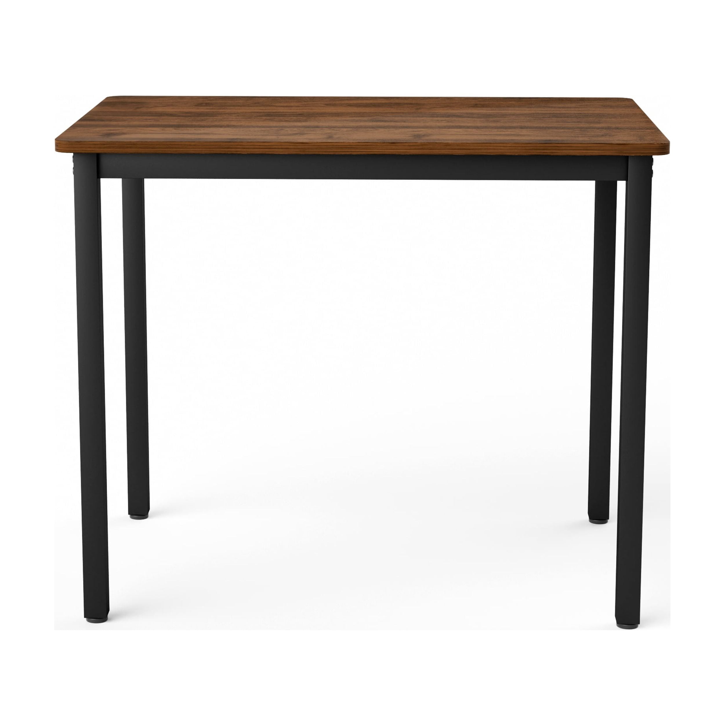 Dining Table Set, Bar Table with 2 Chairs, Walnut, 35.4 in L x 23.6 in W x 29.7 in H