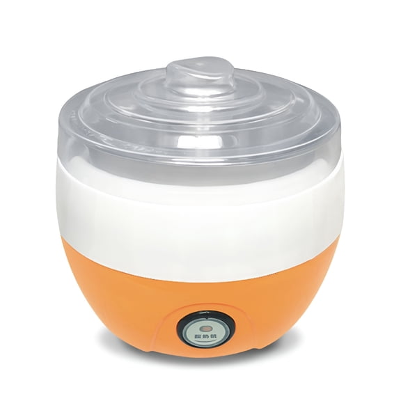 HIBIBUD 1L Automatic Electronic Stainless Steel Tank Yogurt Maker Home Yogurt Making Machine with CN Plug (Orange)