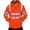 Orange, variant on Hinvhai High Visibility Safety Workwear for Men Hi-Vis Reflective Hooded Sweatshirts Hoodie Pullover for Construction Black XL(XL)