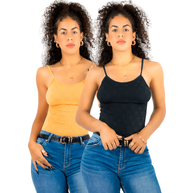SET DE 2 BLUSA DE TIRANTES UNITALLA DE MUJER CANALÉ STRETCH
