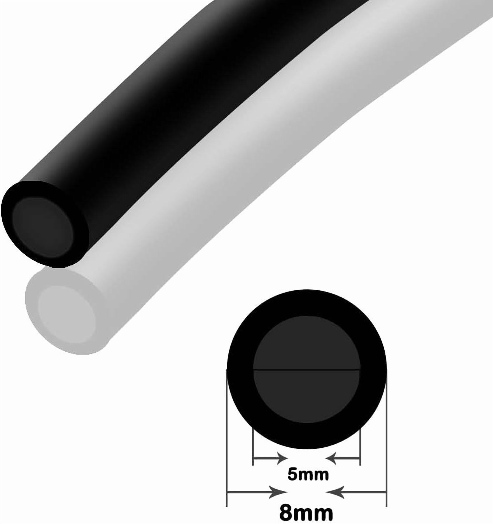 MKEUDQ-8mm x 5mm Pneumatic Tubing Air Compressor Tubing PU Pipe Polyurethane Hose Tube Fluid Gas Transfer 39.4ft 12 Meter Black