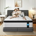 thumbnail image 5 of 10 inch Queen Mattress, Sesslife Memory Foam Mattress in a Box, Cooling Gel Hybrid Mattress with Knitted Fabric, Queen Size Individual Pocket Spring Mattress, Medium Firm, CertiPUR-US, White/Black, 5 of 12