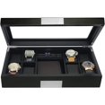 thumbnail image 4 of Premium Wooden Watch / Wallet Display Case Glass Top Jewelry Collection Storage Box Organizer for Men/Women, 4 of 5