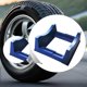 thumbnail image 5 of Soporte de exhibición de neumáticos de coche, estante de exhibición de ruedas, ahorro de espacio, almacenamiento de llantas, soporte de llanta, ancho Azul, 5 of 7