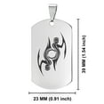thumbnail image 2 of Stainless Steel Tribal Gemini Zodiac (Twins) Dog Tag Pendant Necklace, 2 of 3