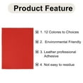 thumbnail image 6 of Unique Bargains 2 Pcs Leather Repair Patch Tape, Self Adhesive Leather Repair for Furniture Couch Sofa Car Seats Office Chair, 11.02"x8.27" Red, 6 of 7