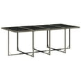 thumbnail image 2 of vidaXL 13 Piece Garden Dining Set with Cushions Grey Poly Rattan, 2 of 5
