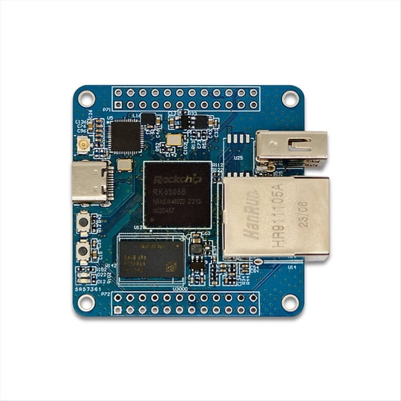 Placa de Desarrollo de CPU RK3308B CPU ARM -A35 de Cuatro Núcleos con DDR3 de 2 Gbit Integrado Compatible con WIFI ETH Placa de Desarrollo IoT