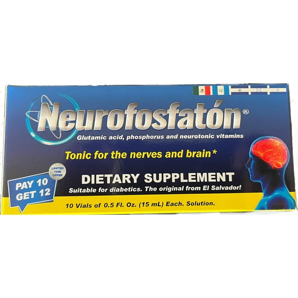 Neurofosfatón. Tonic for the nerves and brain 10 vials.