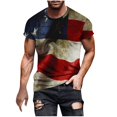 thumbnail image 1 of Blusa Del Día de la Independencia de los Hombres, Suéter de Impresión Casual Cuello Redondo para Uso Al Aire Libre Y Diario, Camiseta Patriótica de Moda, 1 of 8
