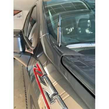 Bullet Style 0.5 Cal Black Antenna Mast Power for CHEVY SILVERADO 2006-2023 New