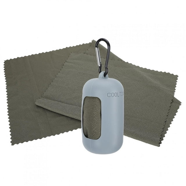 Toalla de ducha refrescante para deportes de viaje de secado rápido de microfibra portátil para acampar al aire libre (gris)