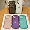 thumbnail image 5 of Designed for iPhone Case,Cute Wave Frame Glitter Sparkle Sparkly Star Clear Camera Lens Protection Shockproof Protective Cover Phone Case (iPhone 12,White), 5 of 5