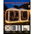 thumbnail image 5 of 12x6ft 2 in 1 Pop Up Screen House Tent Portable Screened Canopy with Carry Bag Netting Sides Ground Stakes for Garden Patio Backyard Outdoor Beige, 5 of 6