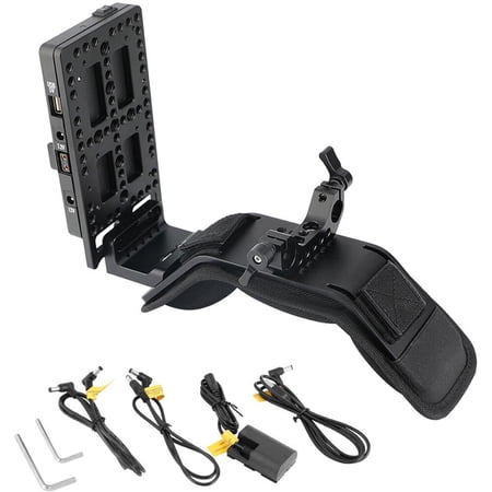 UPC: 0757277492198 | CAMVATE Shoulder Mount with V-Lock Power Splitter and 15mm Dual-Rod Clamp