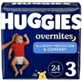 thumbnail image 1 of Pañales Huggies Nighttime Overnites para bebés, tallas 3, 24 unidades, 1 of 8