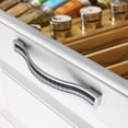 thumbnail image 5 of Juego de 10 tiradores de armario de cristal brillante con pedrería - Tiradores negros para muebles Tirador para muebles de cocina Distancia entre centros 96 mm, 5 of 5