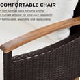 thumbnail image 3 of Outdoor Patio Furniture: 4 Pe , Wood Table & Legs, Beige, Comfortable Pillows, Adjustable Feet, Cover Included Garden Seating: , Table, Beige Materials,, 3 of 7