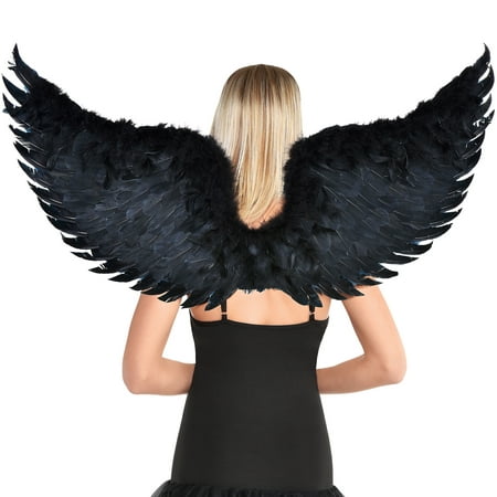 Party City Dark Angel Wings Halloween Costume Accessory for Adults, One