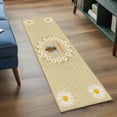 thumbnail image 3 of Runner Rugs 2x6 Ft, Bees Non Slip Area Rugs for Kitchen Bedroom Entryway, Daisy Flowers Spring Summer Honey Floral Leaf Plant Washable Carpet Runner Rug Floor Mats for Bedroom Home Decor, 3 of 8