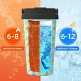 thumbnail image 5 of Uemuo Doggy In Bubble Bath Print Carry Insulated Coffee Mug, Travel Mug with Hidden Handle, Insulated Coffee Flask, Leak-proof Travel Mug Insulated Mug for Office, 5 of 8