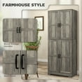 thumbnail image 4 of HOMCOM Farmhouse Kitchen Pantry Cabinet, Kitchen Storage Cabinet, Grey, 4 of 10
