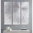 thumbnail image 2 of Madison Park Signature Sunburst Hand Painted Triptych 3-piece Dimensional Resin Wall Art Set in Silver, 2 of 8