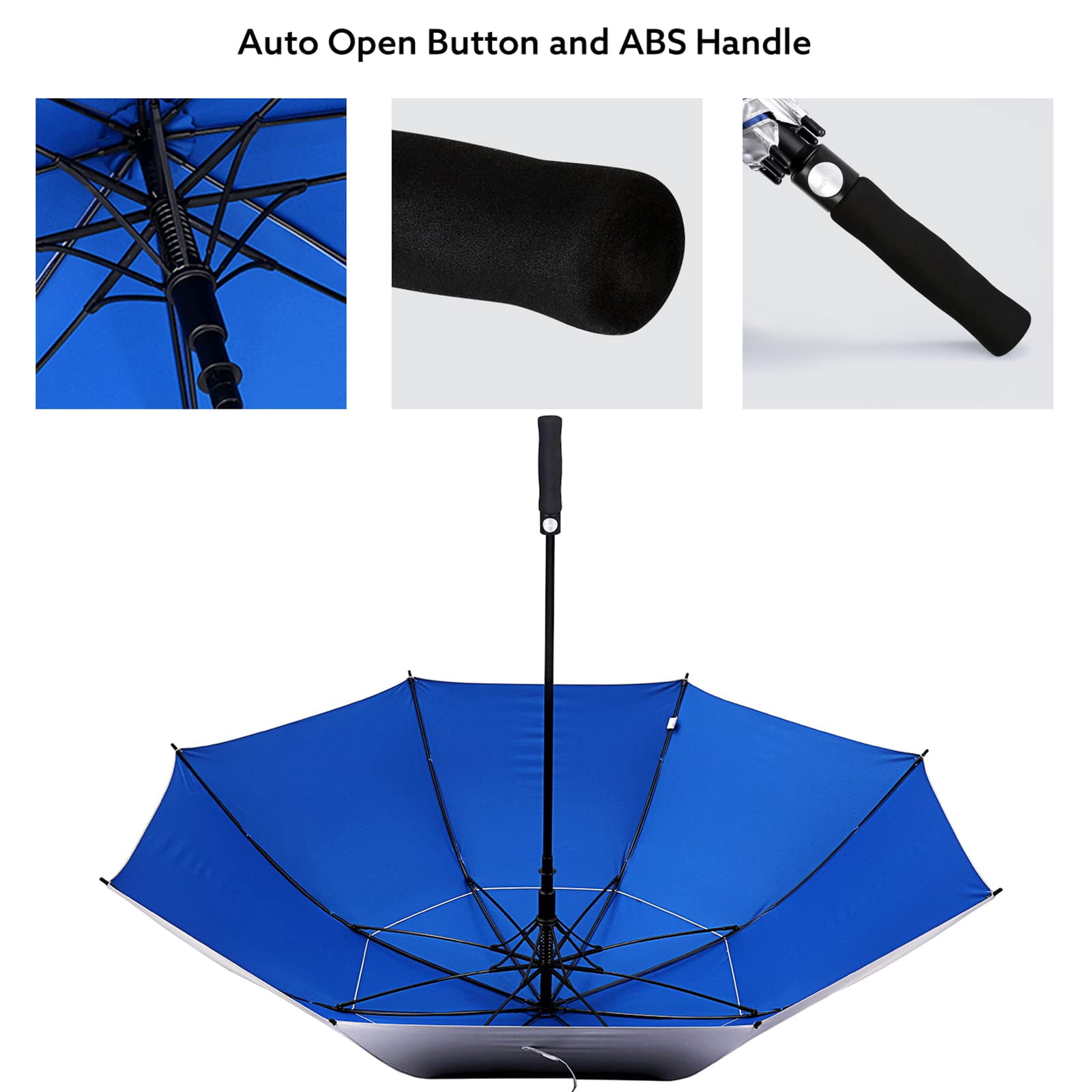 G4Free 47/54/62/68 Inch UV Protection Golf Umbrella Auto Open Vented Double Canopy Oversize Extra Large Windproof Sun Rain Umbrellas